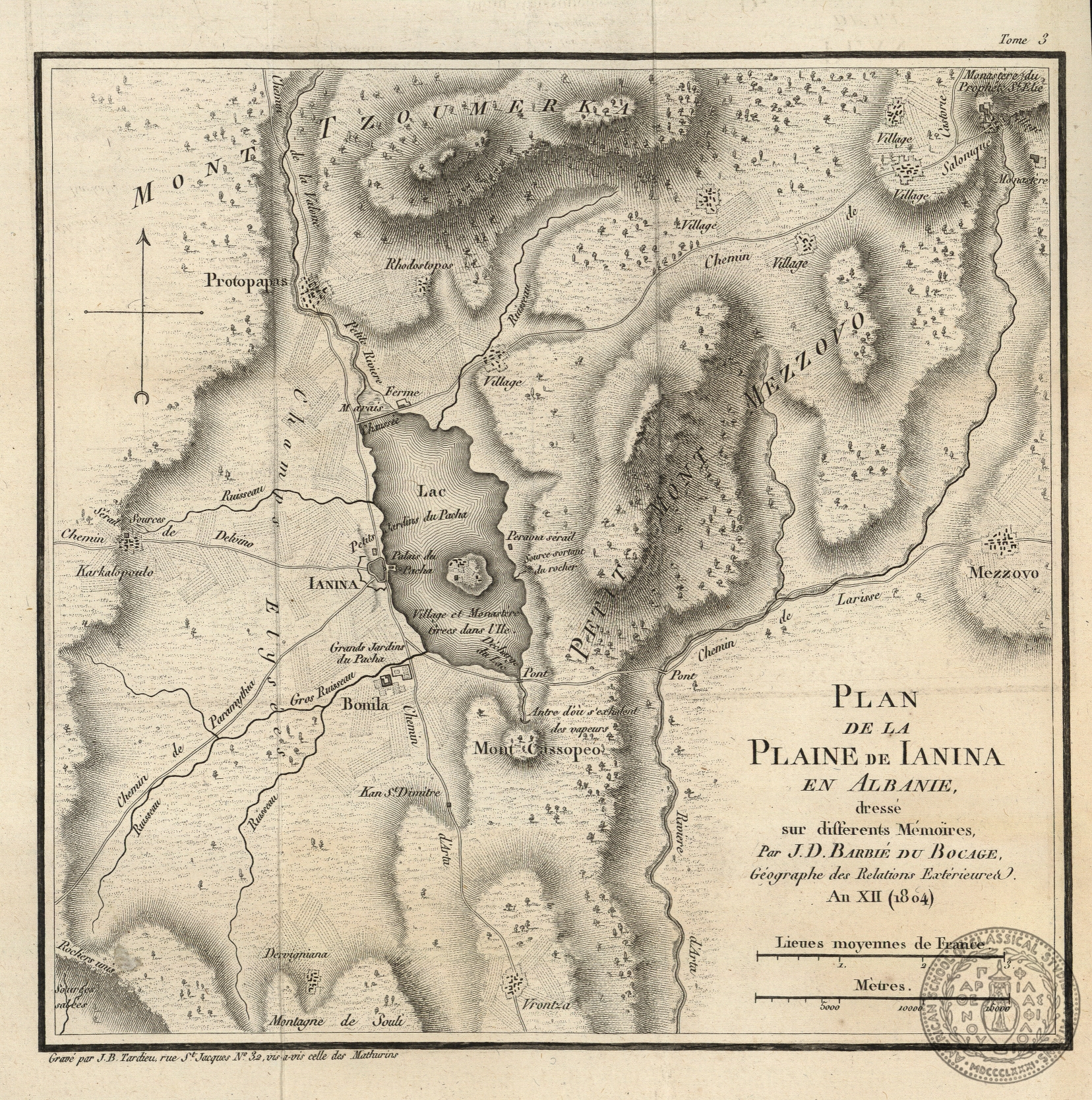 Plan de la plaine de Ianina en Albanie dresse sur differents Memoires